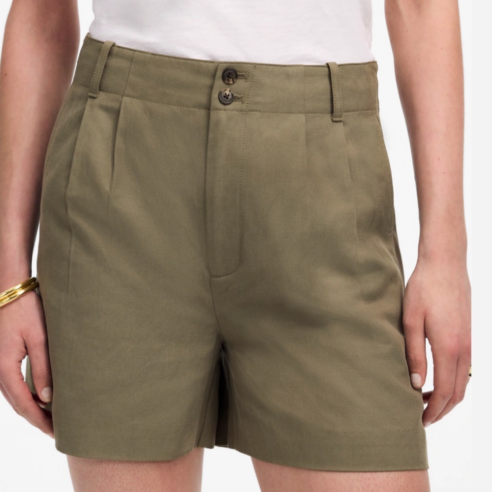 Madewell The Drapey Twill Pleated Short NWT